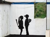 Yet another Banksy  Hotwells Rioad : Art, Bristol, England, Europe, United Kingdom